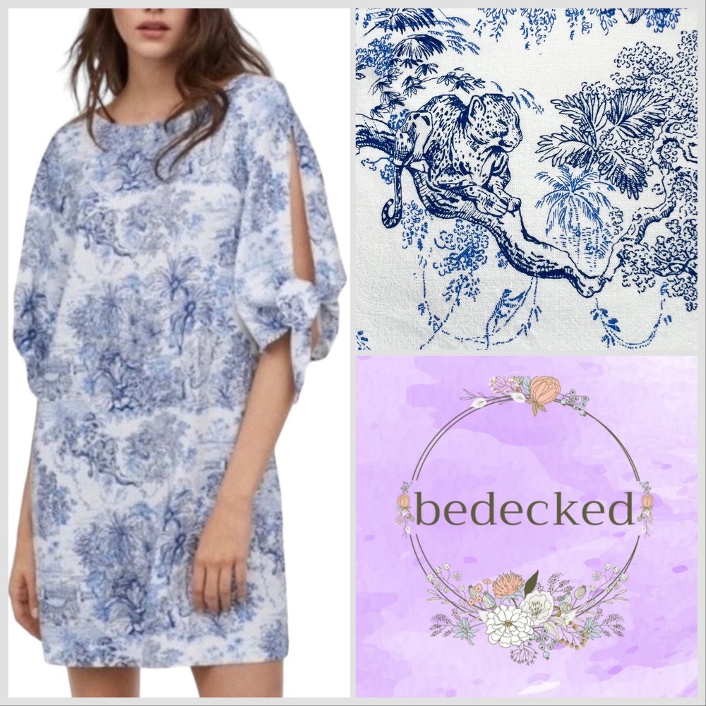 H&M toile linen dress size 4